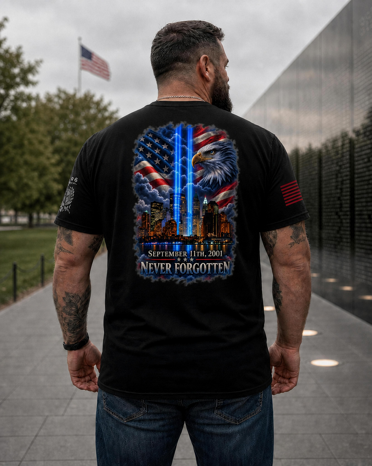 September 11, 2001 Never Forgotten Patriotic Memorial T-Shirt