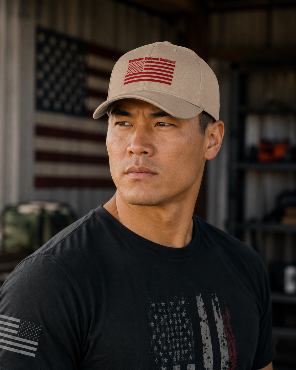 Remember Everyone Deployed (RED) Embroidered Flexfit Cap