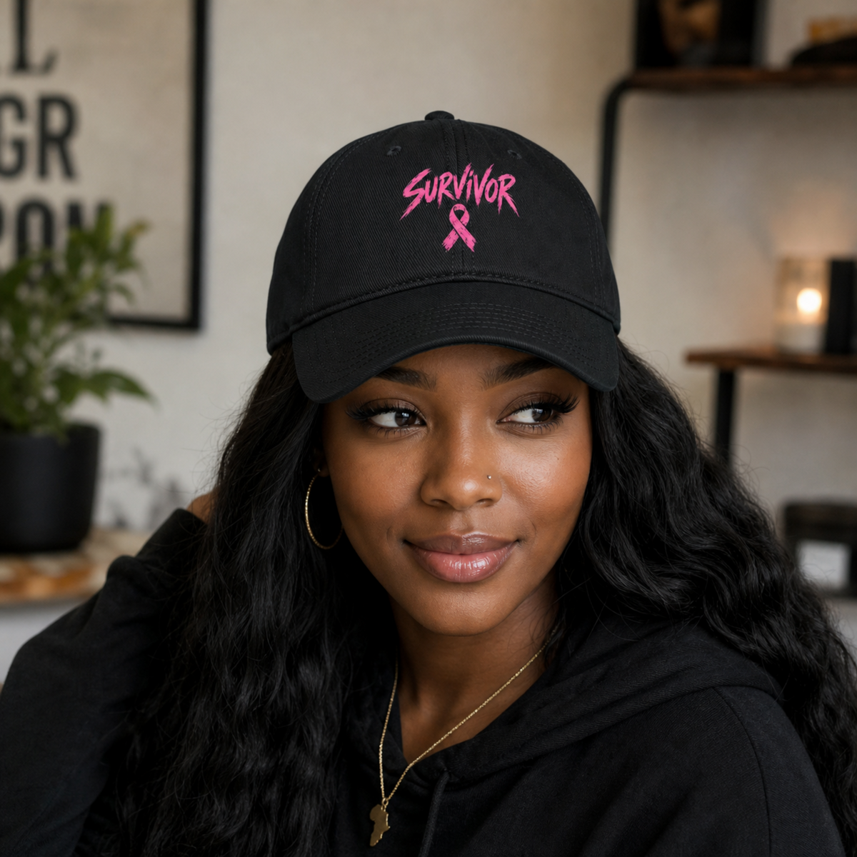 Survivor Pink Ribbon Cap | Breast Cancer Awareness