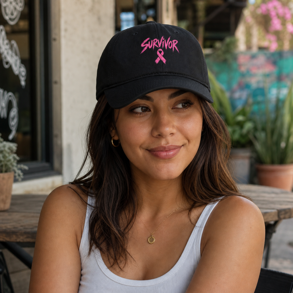 Survivor Pink Ribbon Cap | Breast Cancer Awareness