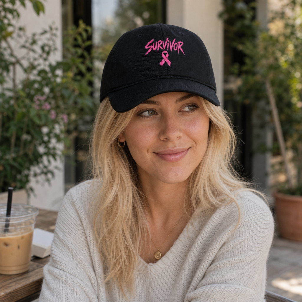 Survivor Pink Ribbon Cap | Breast Cancer Awareness