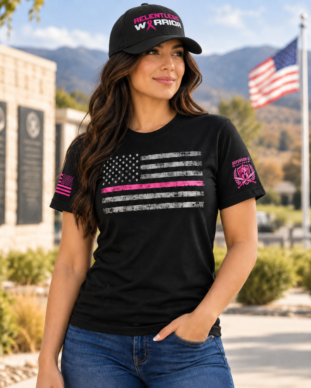Relentless Warrior Pink Ribbon Cap | Breast Cancer Awareness