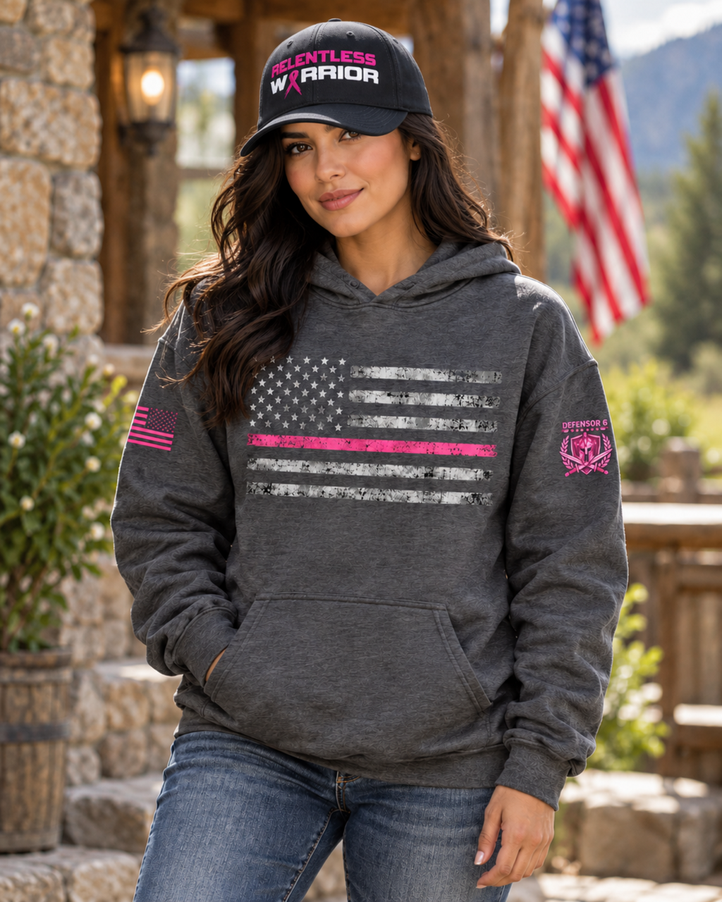 Relentless Warrior Pink Ribbon Cap | Breast Cancer Awareness