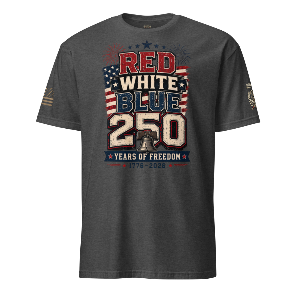Red White & Blue 250 Years of Freedom Unisex Patriotic T-Shirt