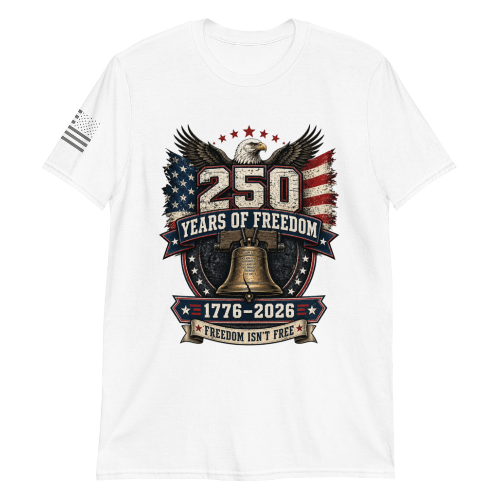 America 250 Years of Freedom Liberty Bell T-Shirt – 1776–2026