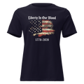 Liberty in Our Blood 1776–2026 Women’s Patriotic T-Shirt